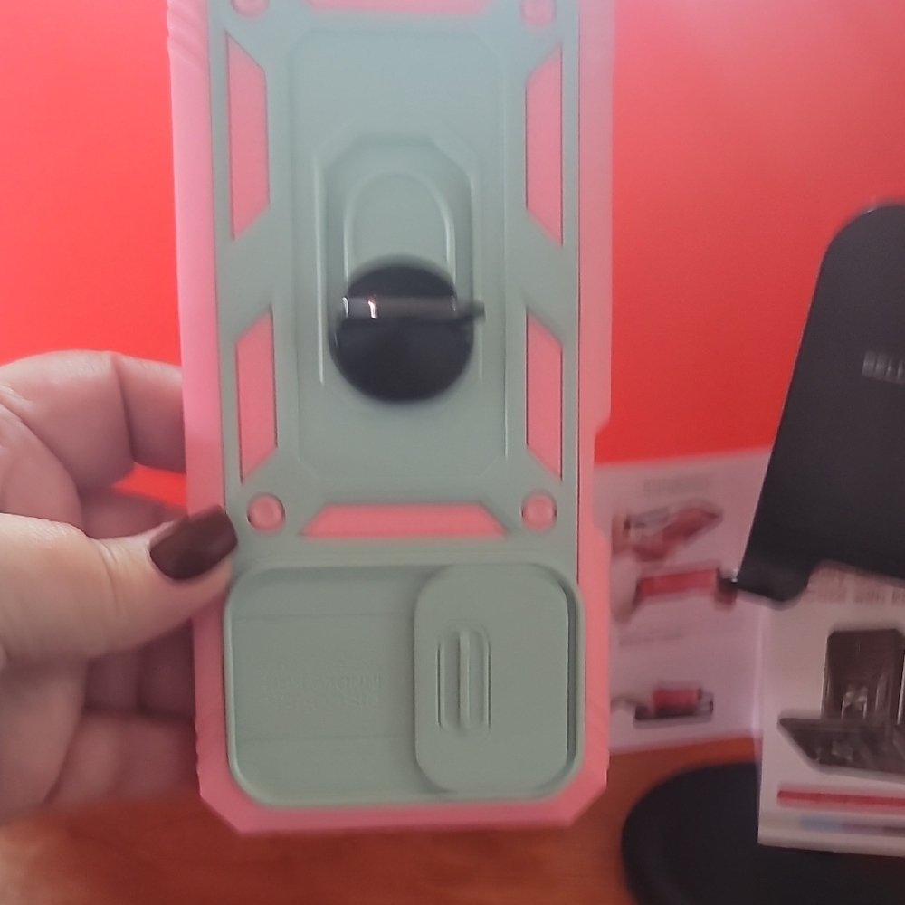QqaGritu Pink and Green Protective Phone Case - Picture 4 of 11